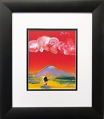 Peter Max Zen Boat With Red Sky