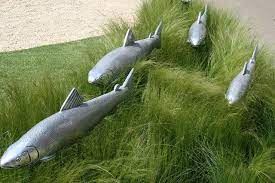 Fish Sculpture Garden Art Sculptures