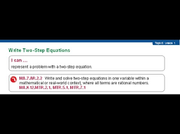 Lesson 1 Write Two Step Equations