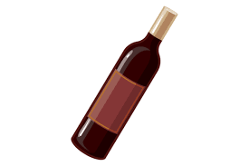 Wine Bottle Cartoon Icon Red Classic