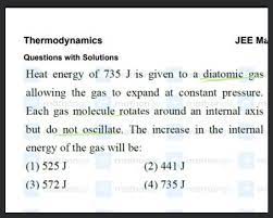 Heat Energy Of 735 J Is Given To A