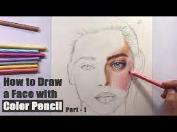 How To Draw A Face With Color Pencil