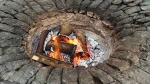 Beautiful Circular Stone Fire Pit With