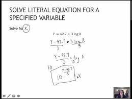 106 Solve Literal Equation For A