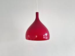 Red Murano Glass Pendant Lamp By Paolo
