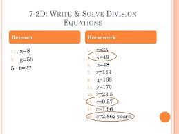 Solve Division Equations Powerpoint