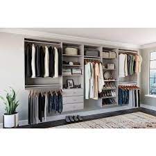 Rustic Grey Wood Classic Closet System