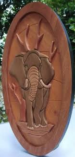 Animals Ornament 3d Wood Carved Plaque