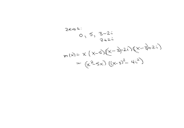 The Function M Is A Polynomial Function