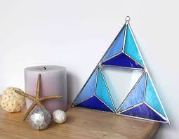 Stained Glass Color Blocking Triangle