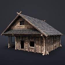 log cabin 3d models for