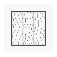 Wood Floor Icon White Stock Vector By