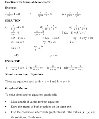 Simple Equations Involving Fractions