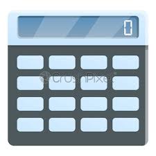 Data Calculator Icon Cartoon Style