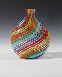 Rainbow Vase By John Gibbons Art Glass