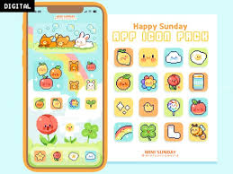 63 App Icon Pack Happy Sunday