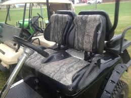 Custom Golf Cart Seats In Camo Check