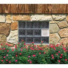 Glass Block Window With Dryer Vent