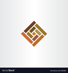 Brown Wall Tile Square Logo Icon