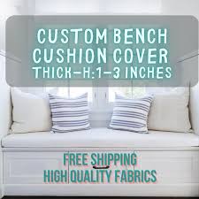 Custom Bench Cushion Covercover Only