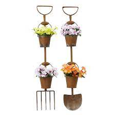 Set Of 2 Rustic Tool Planters Coopers
