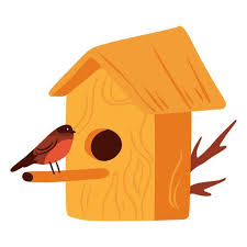 Winter Cozy Bird House Icon Png Design