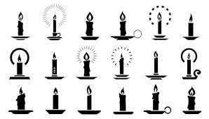 100 000 Candle Silhouette Vector Images