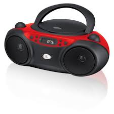 Sporty Cd And Radio Boombox Red