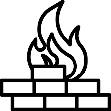 Fire Wall Flame Icon Stock Vector By