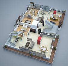 3d Floor Plan Of Apartments