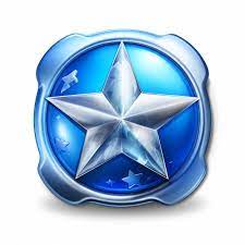 Icon Of A Silver Star On A Blue Background