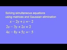 How To Solve Simultaneous Equations