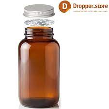 Amber Glass Pill Bottle 400ml With
