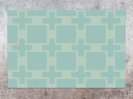 Checd Vinyl Mat Green Vinyl Floor