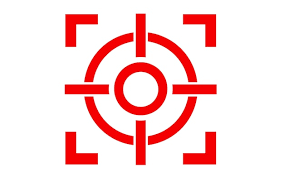 Red Target Icon In Modern Design