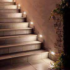 Maxxima Horizontal Led Step Light Indoor Outdoor Stair Light 3 Cct Color Selectable 3000k 4000k 5000k 75 Lumens White 2 Pack Size 4 7