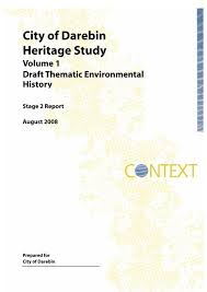 Darebin Heritage Study Volume 1 Draft