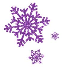 Glitter Purple Snowflake Snowflake
