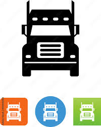 Front View Of A Semi Truck Icon
