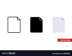 File Icon 3 Types Color Black And White