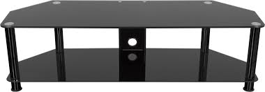 65 Inch Tempered Glass Tv Stand Black