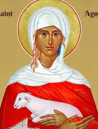 Saint Agnes Icon Saint Of Purity And