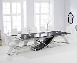 Hilton 210cm Black Glass Dining Table