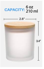 12pk 10 Oz Frosted Candle Jars W Bamboo
