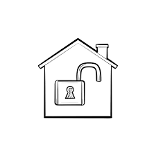 Hand Drawn Outline Doodle Icon Lock