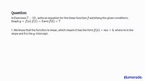 Equation For The Linear Function