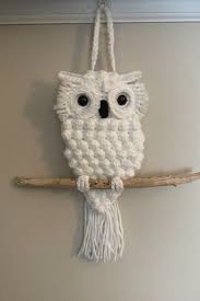 Crochet Owl Wall Hanging