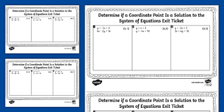 Coordinate Point Is A Solution