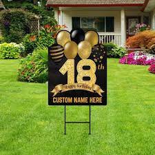 18th Birthday Yard Sign Decorations 18