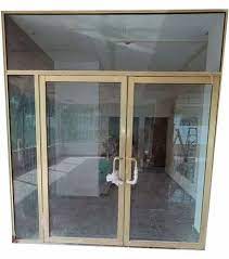 Exterior Office Double Glass Door At